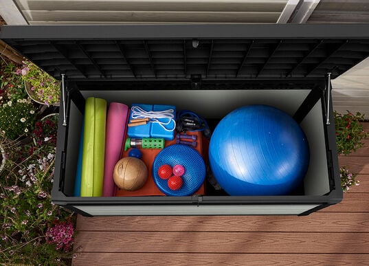 Denali 200 Gallon Resin Outdoor Storage Deck Box Grey - Keter Canada