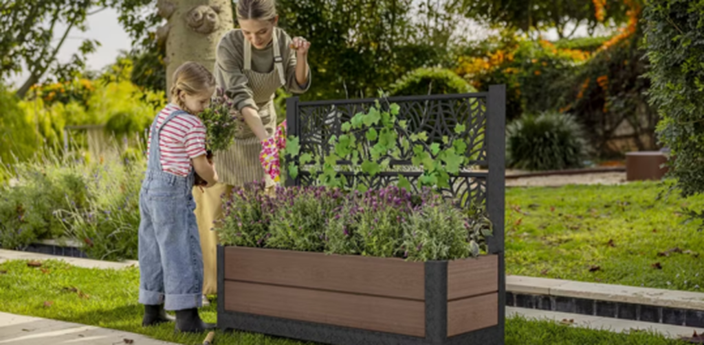 Jardinière d’intimité avec treillis en forme de tulipes, brune – Keter Canada