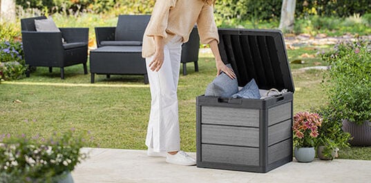 Cortina 30 Gallon Outdoor Storage Deck Box Graphite - Keter Canada