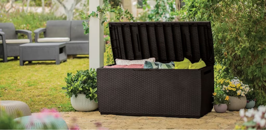 Capri Brown 80 Gallon Storage Deck Box - Keter Canada