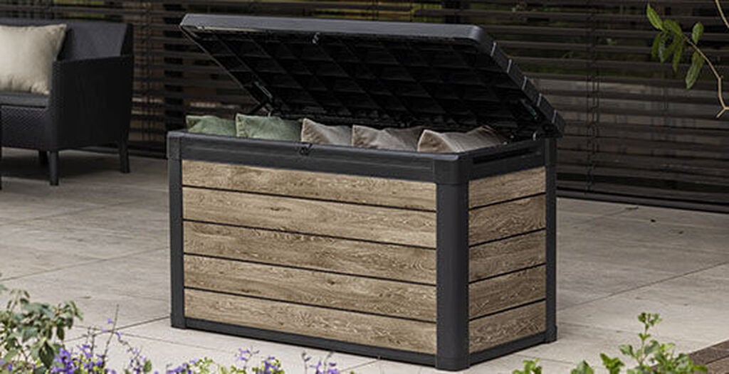 Buy Signature Ashwood Brown 100 Gallon Deck Box- Keter Canada