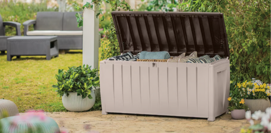 Novel 90 Gallon Outdoor Storage Deck Box Brown - Keter Canada