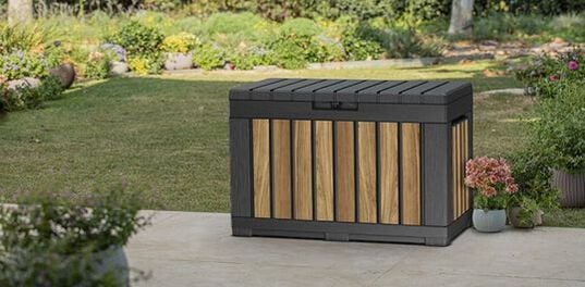 Buy Signature 190-Litre Deck Box in Oak Brown - Keter Canada