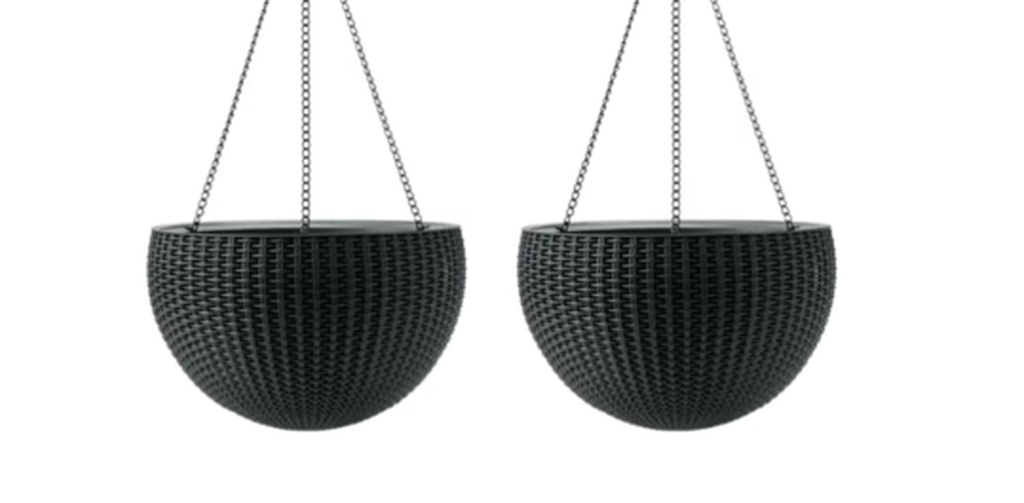 Buy Hanging Planter Set of 2 in Graphite - Keter Canada