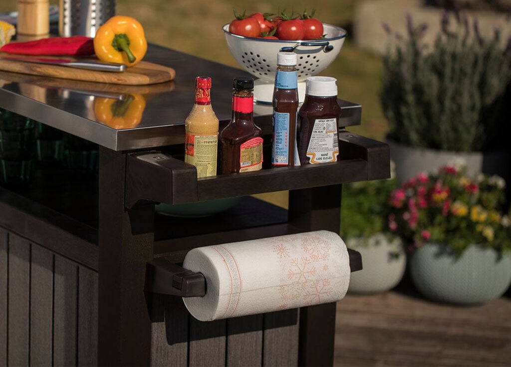 Unity BBQ & Storage Table with Stainless Steel Countertop - Keter Canada