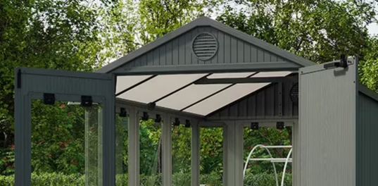 Darwin Greenhouse Potting Shed Kit Green - 6x8 Shed - Keter Canada