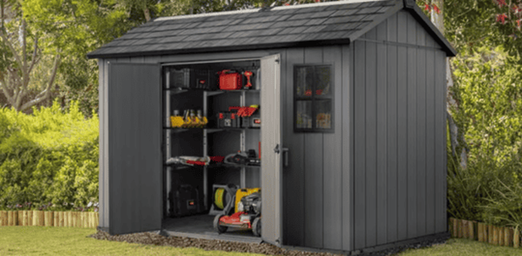 Buy Newton Plus 7.5x11 Storage Shed in Graphite - Keter Canada