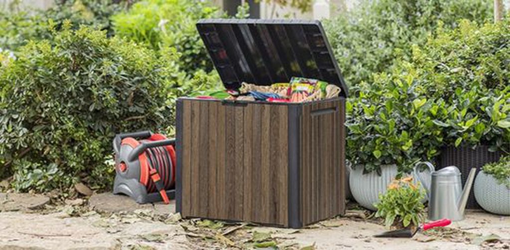 Buy Signature 113-Litre Deck Box in Walnut Brown - Keter Canada