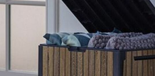 Buy Signature 113-Litre Deck Box in Walnut Brown - Keter Canada