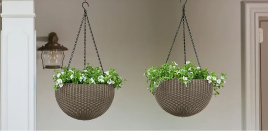 Achetez un ensemble de deux jardinières suspendues en brun – Keter Canada