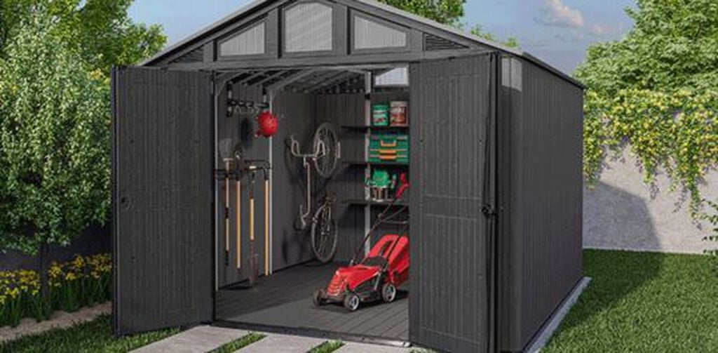 Cabanon de jardin Stronghold de 10 x 8 pi, graphite – Keter Canada