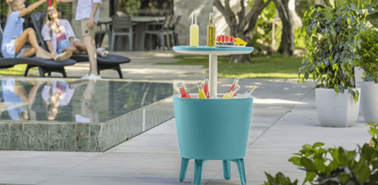 Achetez le bar refroidissant classique de 28,39 litres (7,5 gallons) en bleu sarcelle – Keter Canada