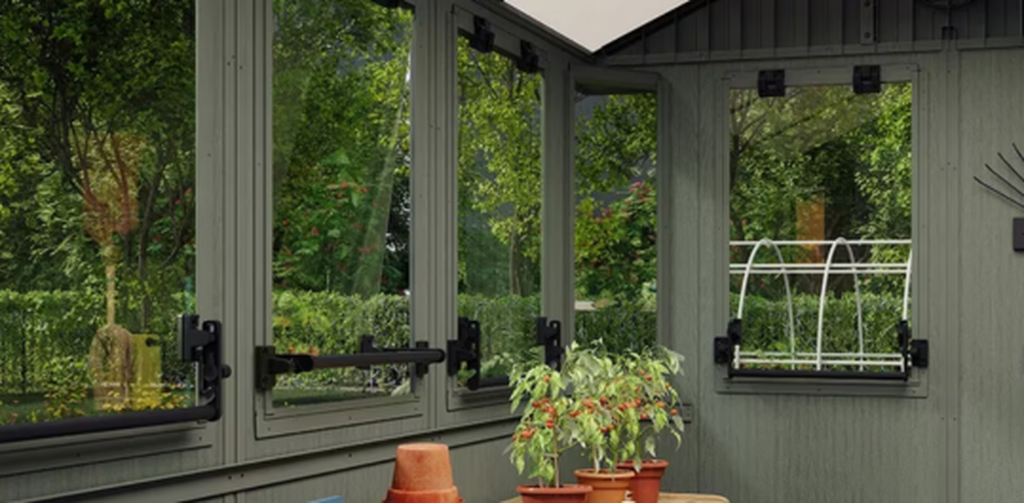 Ensemble pour cabanon de serre de rempotage Darwin, vert – cabanon de 6 pi × 8 pi – Keter Canada