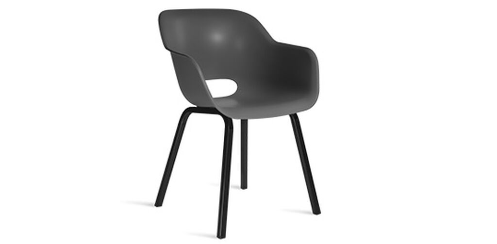 Noa Schalenstuhl - 2er Pack - 56,5x55x80 cm - Graphit