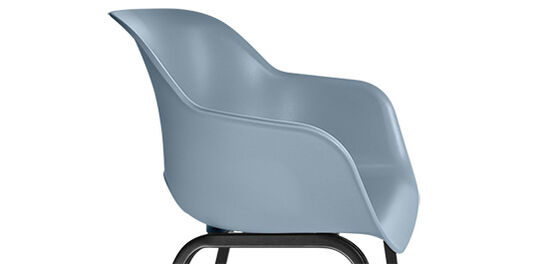 Noa Schalenstuhl - 2er Pack - 56,5x55x80 cm - Dunkelblau