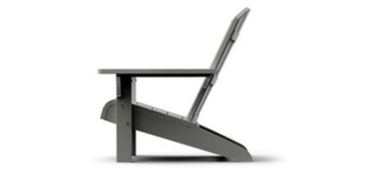 Troy Adirondack Stühle mit Luzon Tisch – 81x80x96,5 cm - Grau