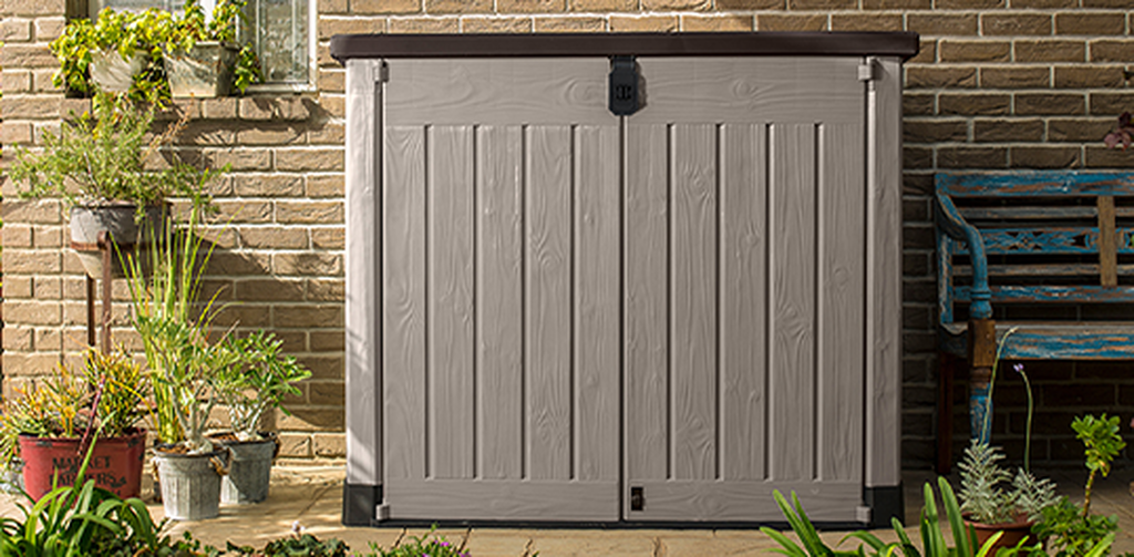 Cobertizo de exterior SIO Pro - 146x82x123 cm y 1200L - Marrón