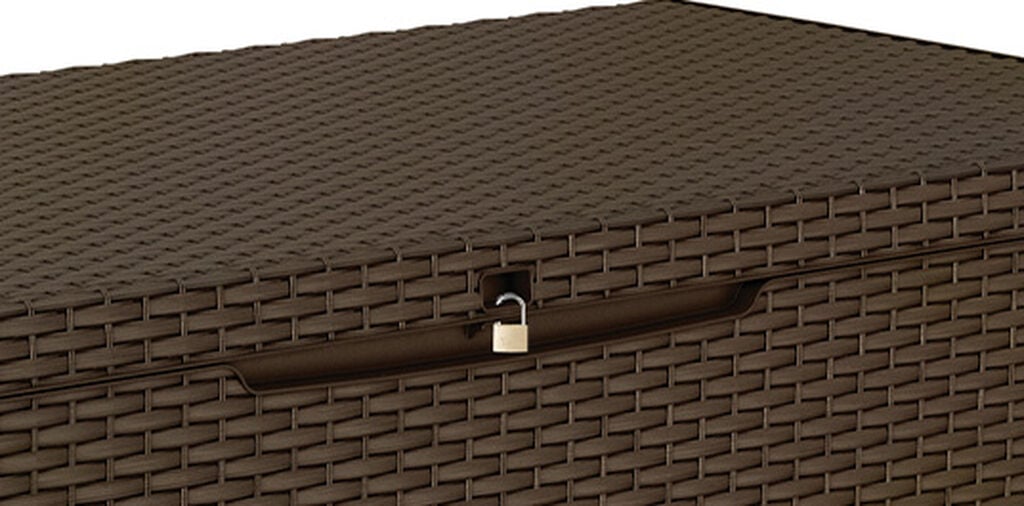 Arcón de exterior Capri 123x54x57 cm y 305L - Marrón