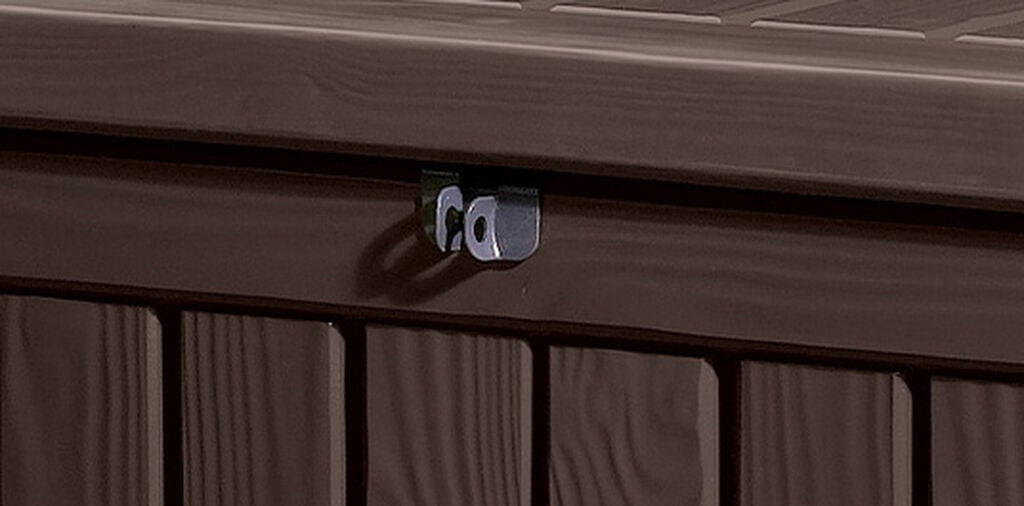 Arcón de exterior Rockwood 155x72,4x64,4 cm y 570L - Marrón