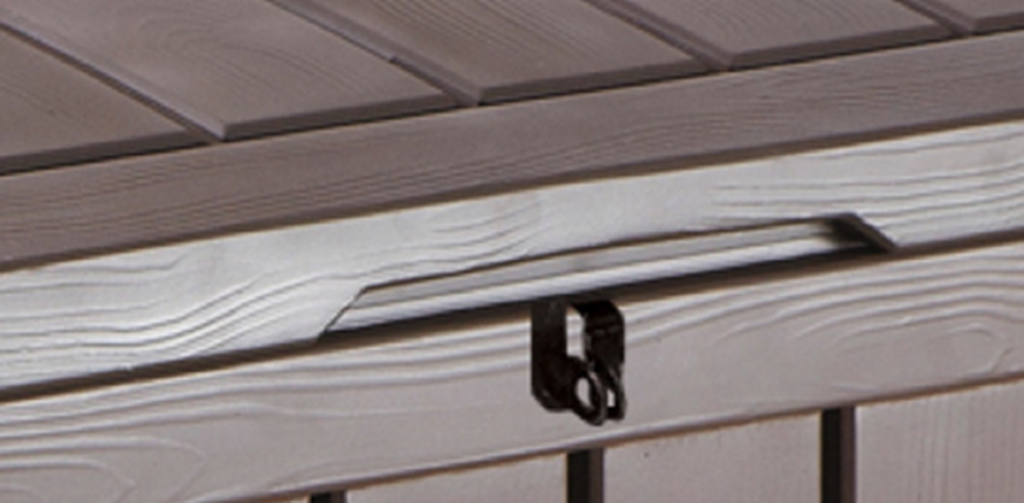 Arcón de exterior Glenwood 128x65x61 cm y 390L - Marrón