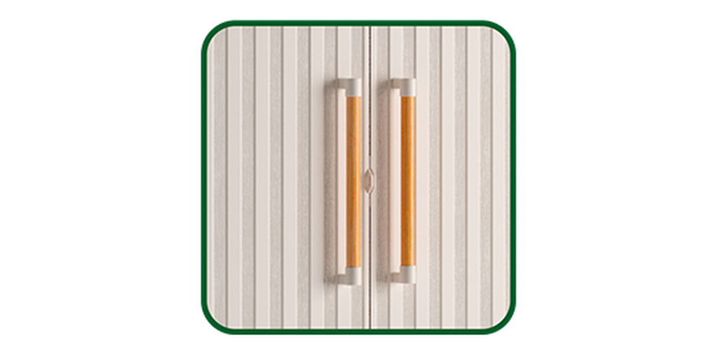 Armario alto de exterior Groove - 180x45x80 cm. - Beige