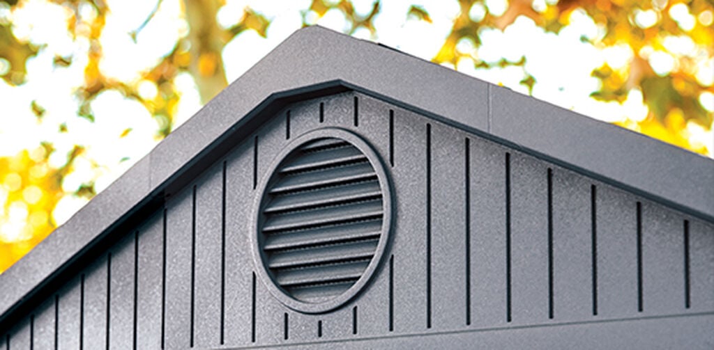 Caseta de exterior Darwin 4x6 125,8x184,5x205 y 2,2m2 - Gris