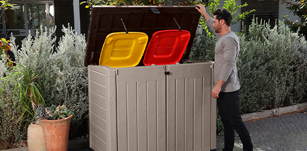 Cobertizo de exterior SIO Pro - 146x82x123 cm y 1200L - Marrón