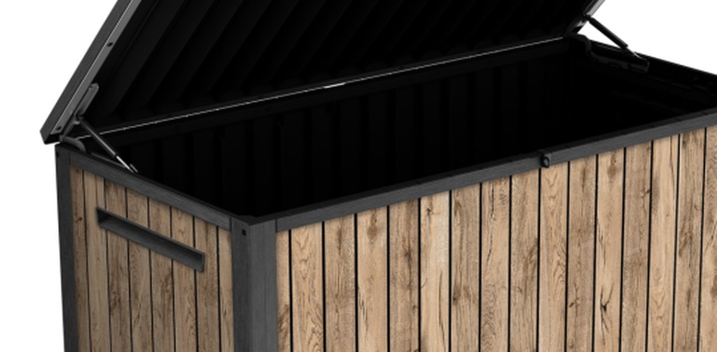 Coffre de jardin Signature 870L - Marron aspect Douglas