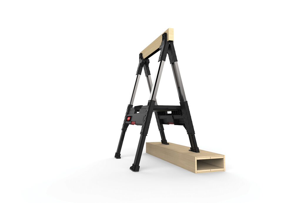 Lot de 2 tréteaux ajustables Lumberjack - Noir