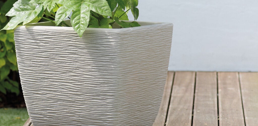 Cotswold Square Planter 32cm Set of 2 - Limestone Grey