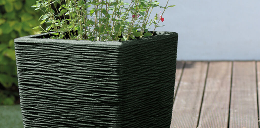 Cotswold Square Planter 38cm Set of 2 - Marble Green