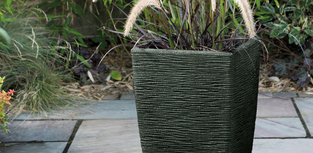 Cotswold Tall Square Planter 33cm Set of 2 - Marble Green