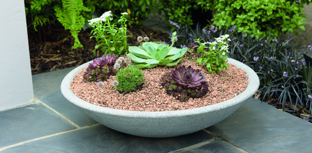 Varese Low Bowl Planter 60cm Set of 2 - Alpine Grey