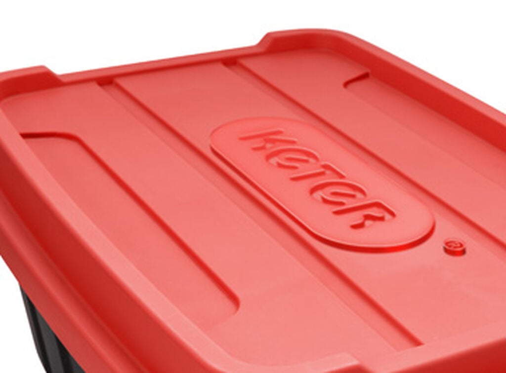 Tuff Box 37L Storage Boxes with Lid Set of 3  - Black