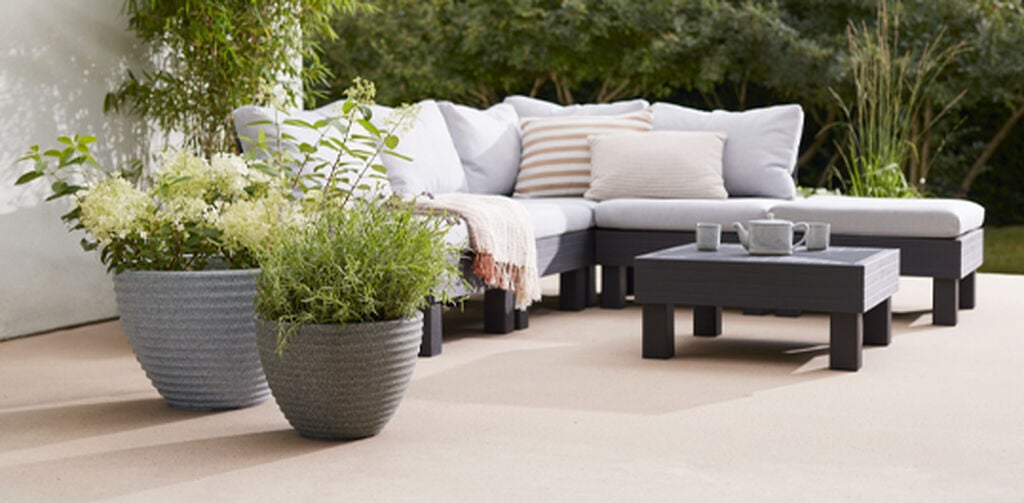 Honey Pot Low Planter 37cm Set of 2 - Millstone Grey