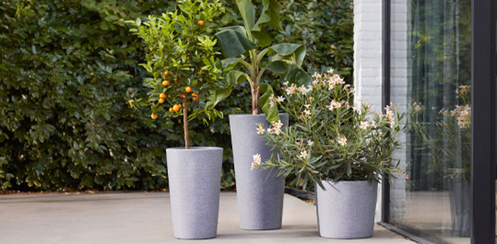 Varese Medium Planter 35cm Set of 2 - Alpine Grey
