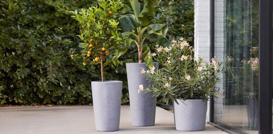 Varese Low Planter 40cm Set of 2 - Alpine Grey
