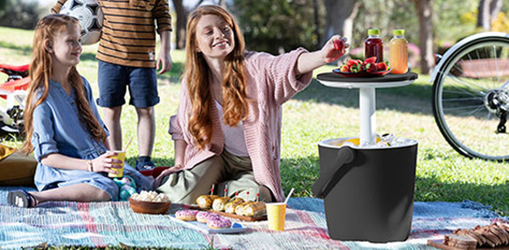Go Bar 16L Portable Cooler Table - Graphite