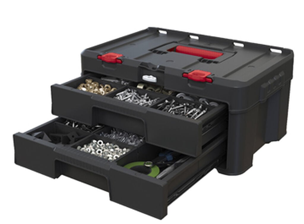 Stack & Roll 2 Drawer Tool Box - Graphite