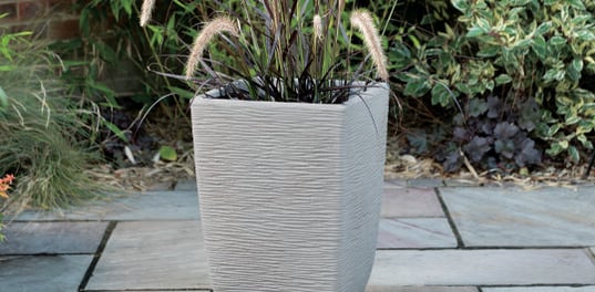 Cotswold Tall Square Planter 33cm Set of 2 - Limestone Grey