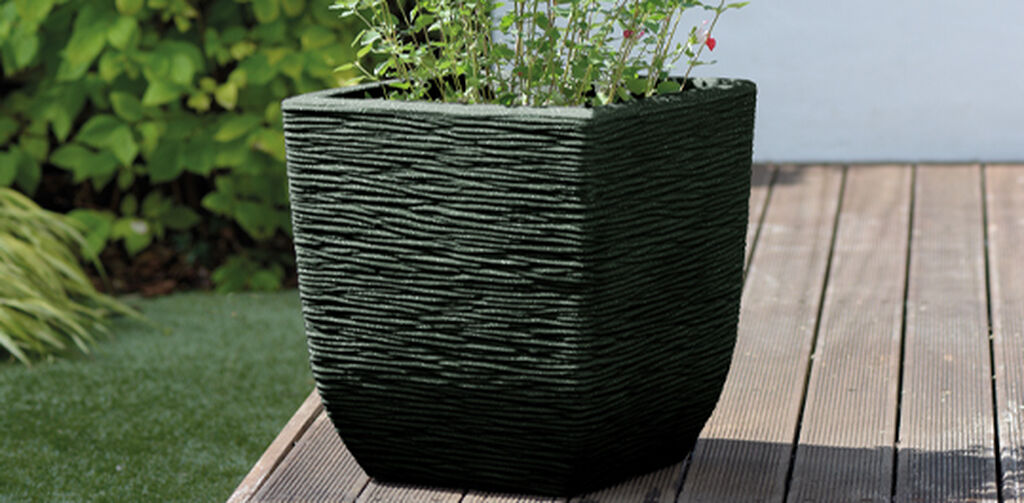 Cotswold Square Planter 38cm Set of 2 - Marble Green
