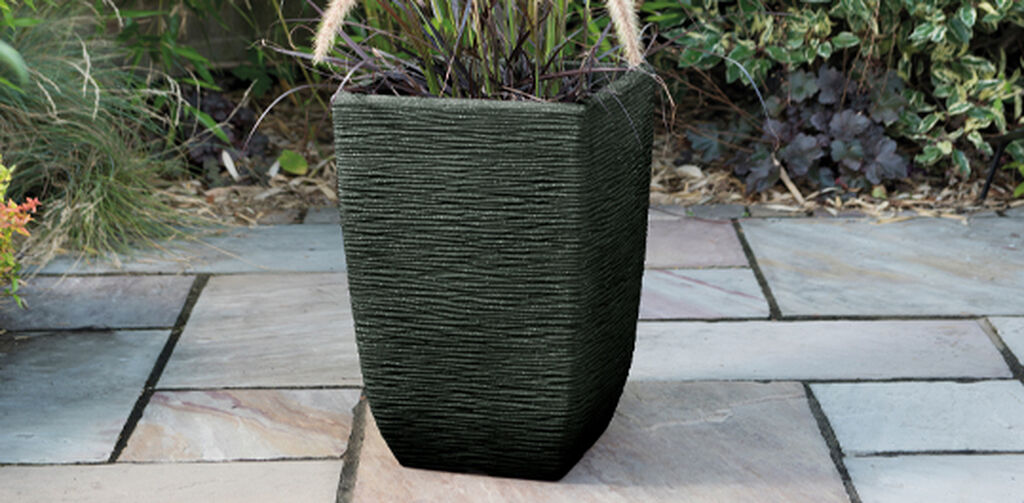 Cotswold Tall Square Planter 33cm Set of 2 - Marble Green