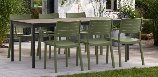 Metaline Chair, Set of 6 - Olive Green