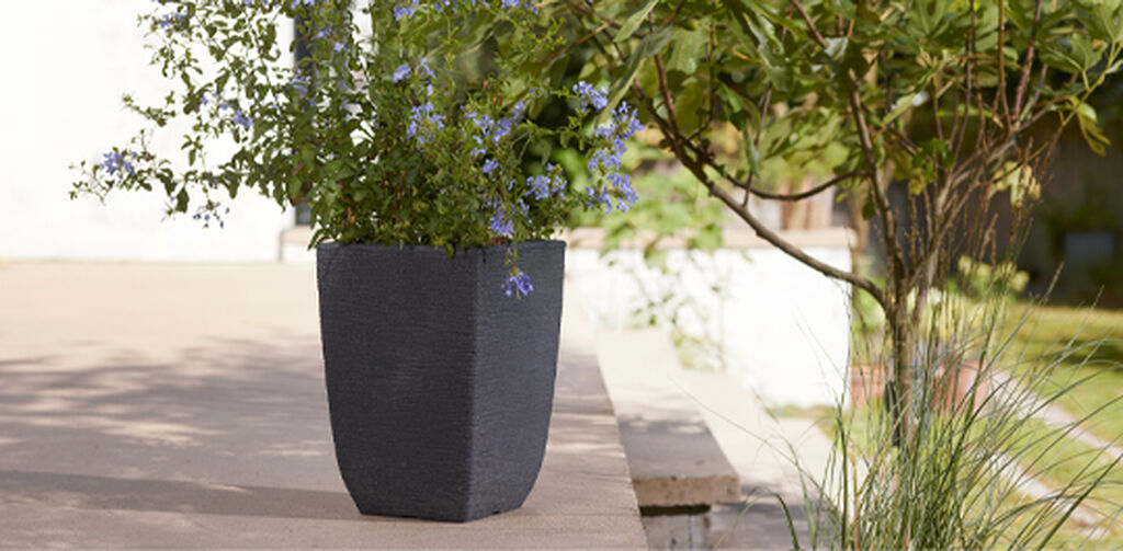Cotswold Tall Square Planter 33cm Set of 2 - Millstone Grey