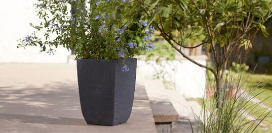 Cotswold Tall Square Planter 33cm Set of 2 - Millstone Grey