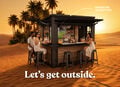 Signature outdoor garden bar in walnut finish