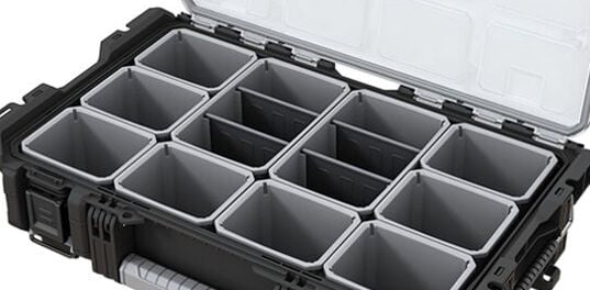 ROC Pro Gear Heavy Duty Clear Organiser - Graphite