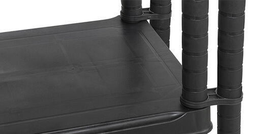 Plus Storage Shelving, 5 Shelves, Set of 2 - Black