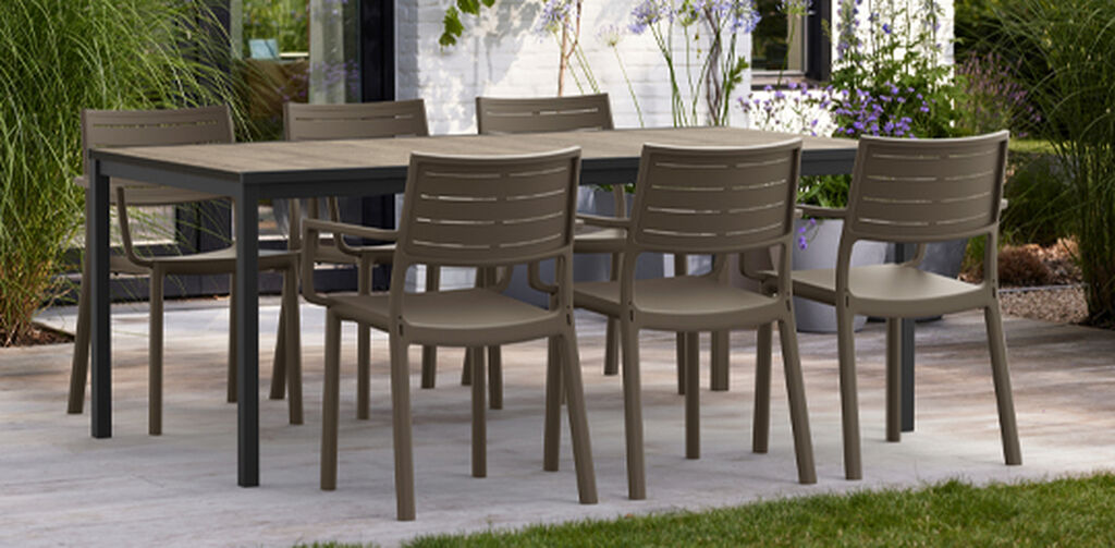 Metaline Chair, Set of 6 - Cappuccino