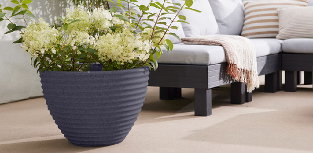 Honey Pot Low Planter 49cm Set of 2 - Millstone Grey